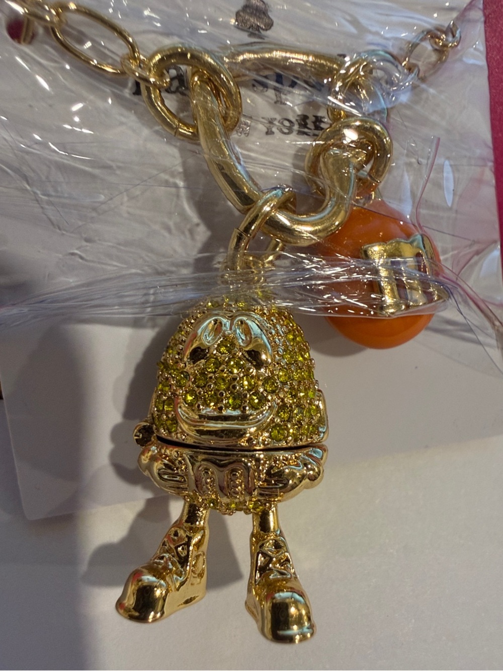 kate spade |♠️| Gold Plated M&M Necklace WITH Peanut Charm Inside